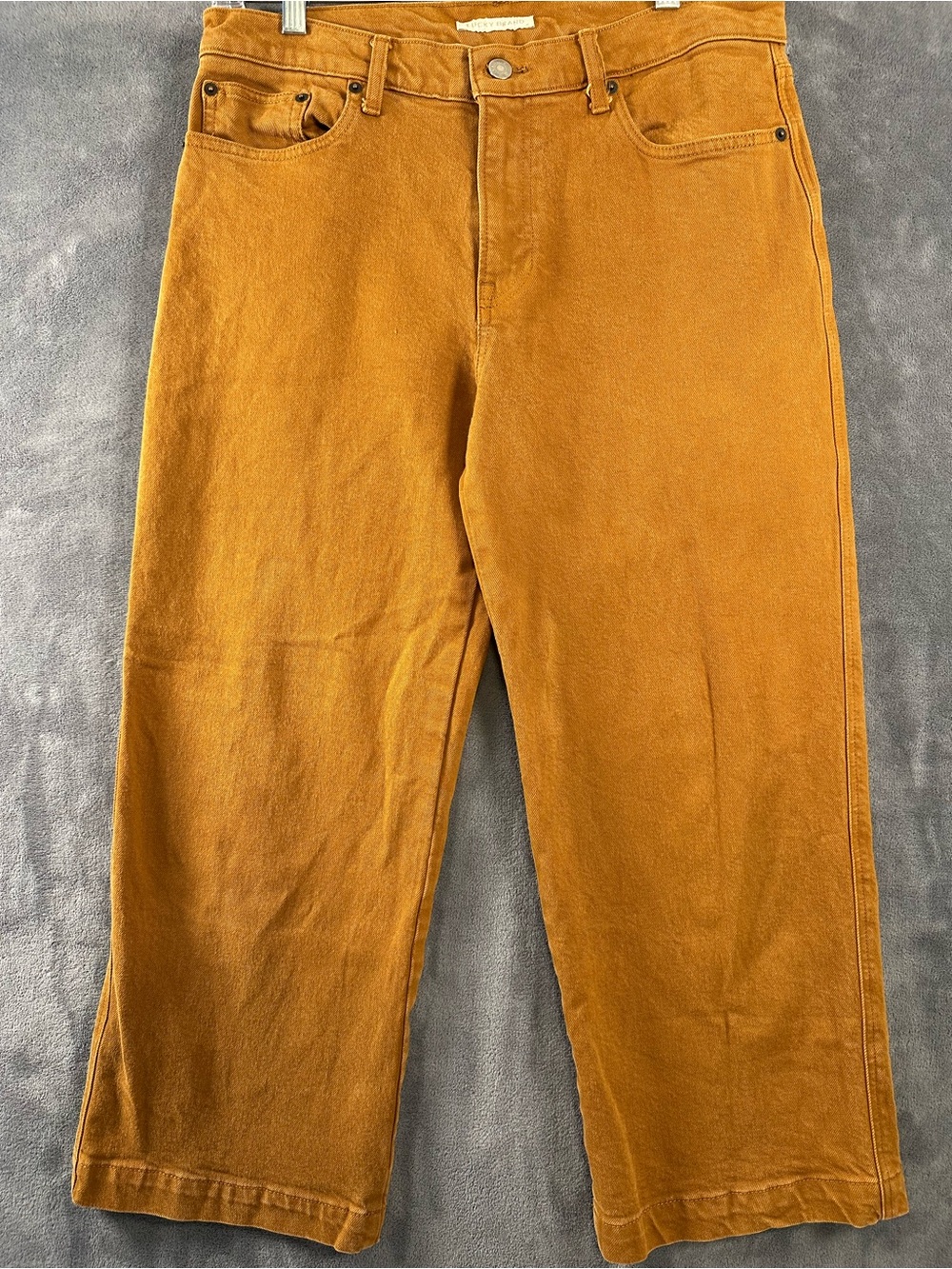 Cropped Wide-Leg Lucky Jeans - Mid-Rise